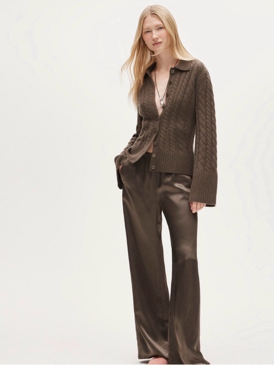 J. Crew Pants - NEW J. Crew Cosmo Pants in Luster Charmeuse Smoky Wood Size Large CN714 $158